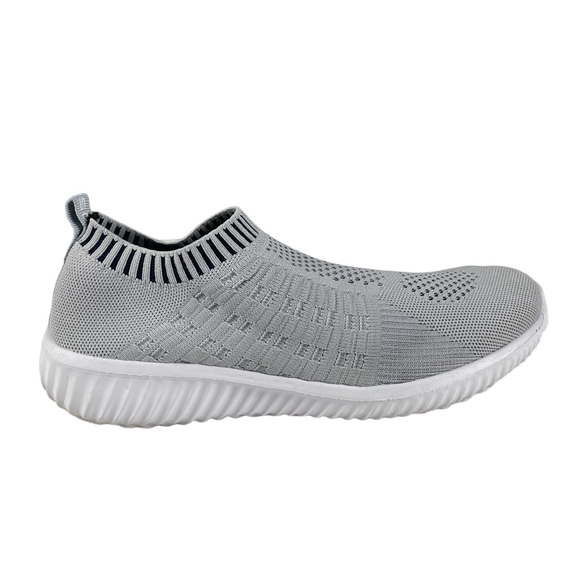 TIOSEBON Shoes - TIOSEBON Women’s Slip On Walking Shoes Gray White Mesh Knit Sneakers Size 9 / 40